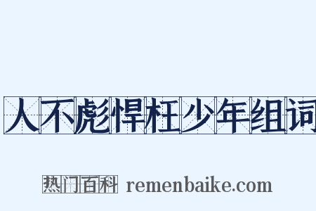 人不彪悍枉少年组词是什么意思的图片